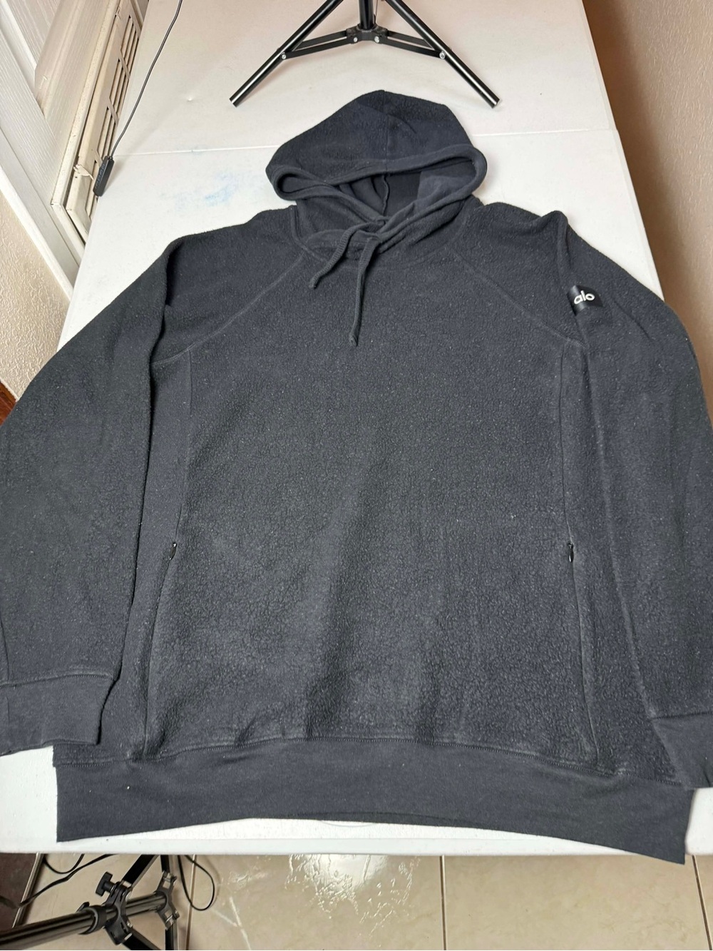 Alo Sports Club Sweater Knit Hoodie Sz XL